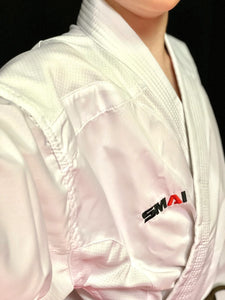 SMAI JIN Kumite Gi- Blue / Red Shoulder Embroidery set - two jackets one pants