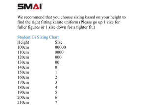 SMAI- WKF Approved Student Uniform (kumite cut)
